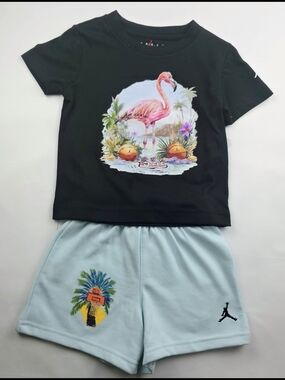 Super cute and unique Jordan baby 2-piece outfit!